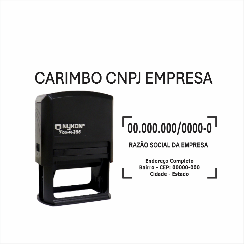 Carimbo CNPJ Empresa 60x40mm | Shopee Brasil