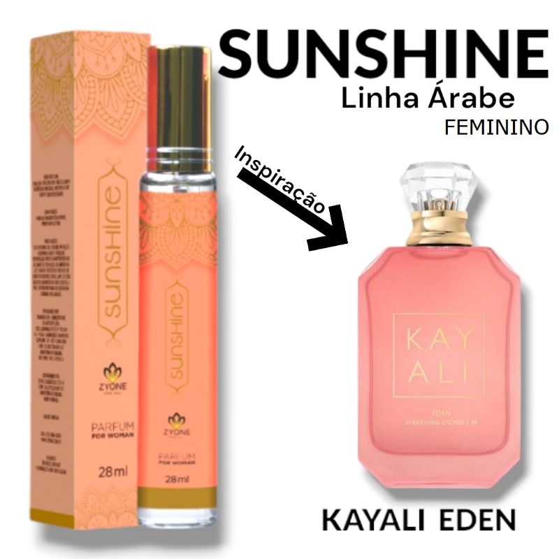 Perfume Árabe Kayali Eden Sparkling Lychee Sunshine ZYONE 10ml e