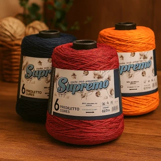 Barbante Supremo Fio 6 600g – Crochê, Tricô e Artesanato com Qualidade em Oferta na Shopee