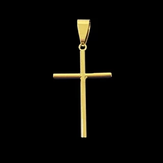 Pingente De Ouro 18k Pingente Cruz Palito Banhado a Ouro 18k Banhado a Prata 925 em Oferta na Shopee