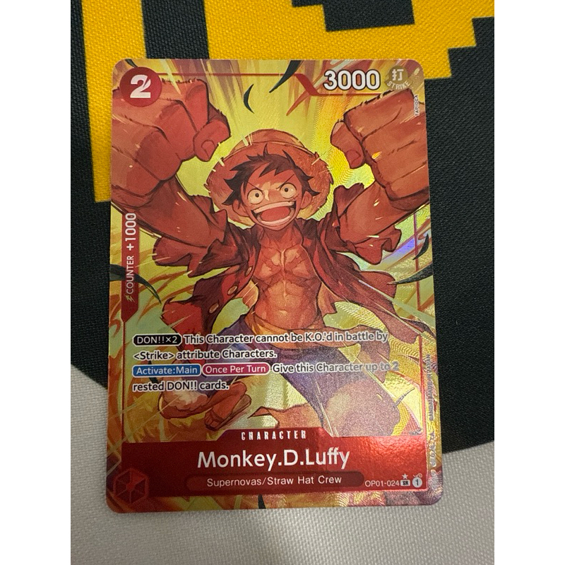 ONE PIECEカードゲーム OP01 ALTERNATE ART ルフィ Carta One Piece Monkey D Luffy Arte alternativa OP01 Original