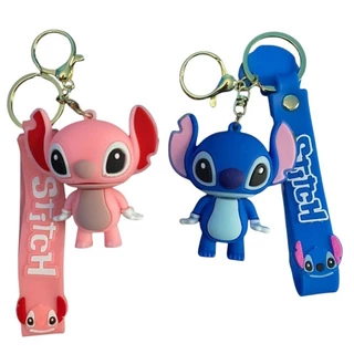 Chaveiro  Stitch Angel Lilo 1/2/6 unidades Casal 3D - Leve o Amigo Alienígena para onde você for! em Oferta na Shopee