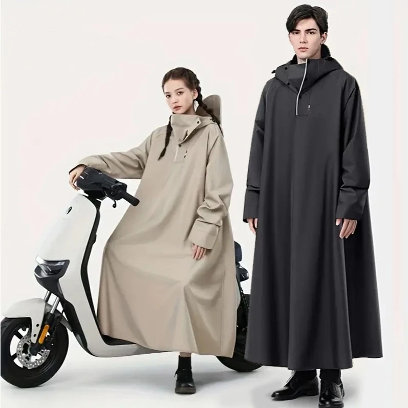 Capa de chuva para carros elétricos, motocicletas a bateria, poncho longo à prova de chuva para homens e mulheres