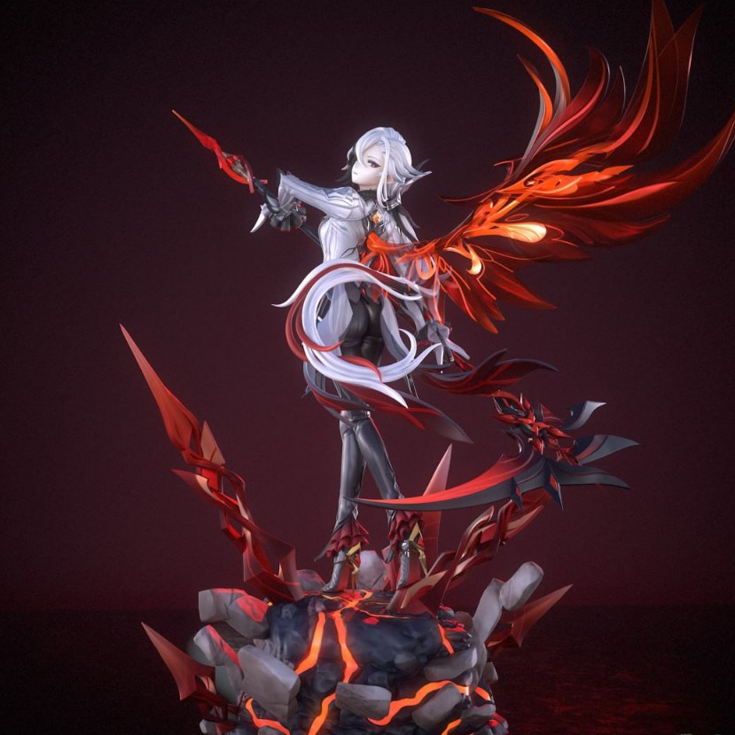 Arlecchino - Action Figure - Genshin Impact - Colecionavel