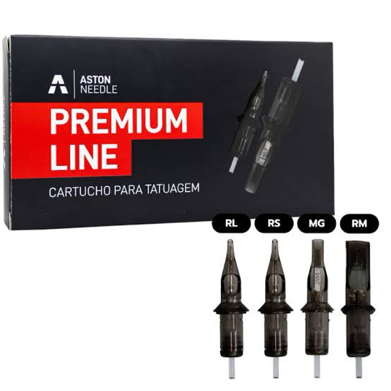10 Cartucho Aston Premium Pen Rotativa ( Circular RL) Traço