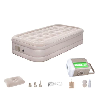Colchão Inflável Solteiro Vem Com Uma Bomba Inflável De Bateria De Lítio Embutida E Removível 200*100*40cm Acampamento em Oferta na Shopee
