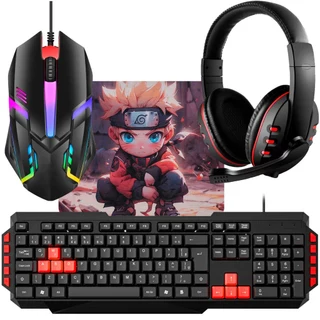 Kit Perifericos Gamer Teclado Abnt2 Membrana + Mouse optico led em 7 Cores em Oferta na Shopee