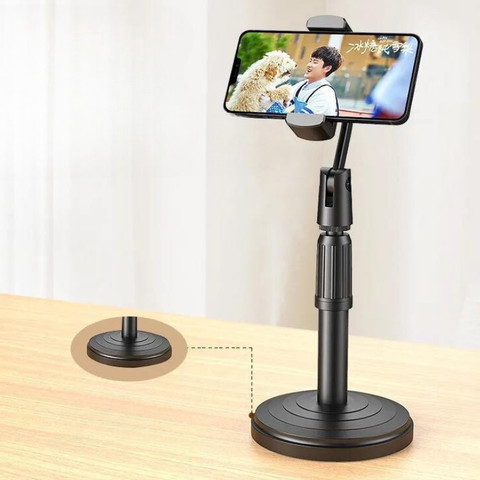 Suporte De Celular Tripé Para Mesa Ideal Para Gravação de Vídeos Ajustável 360° — foto 1 — Achou Levou Brasil