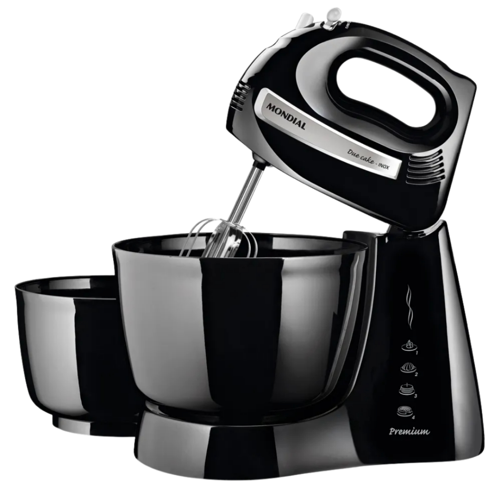 Batedeira Premium Mondial B-04-NP 110V Preto 500W 4 Velocida
