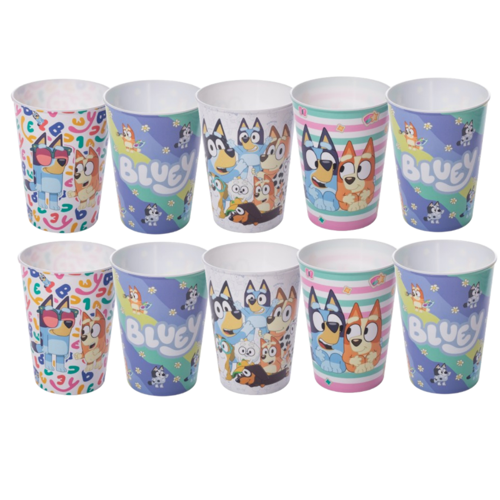 Kit Lembrancinha Copo Bluey Plástico 320 mL Festa Aniversario Infantil ...