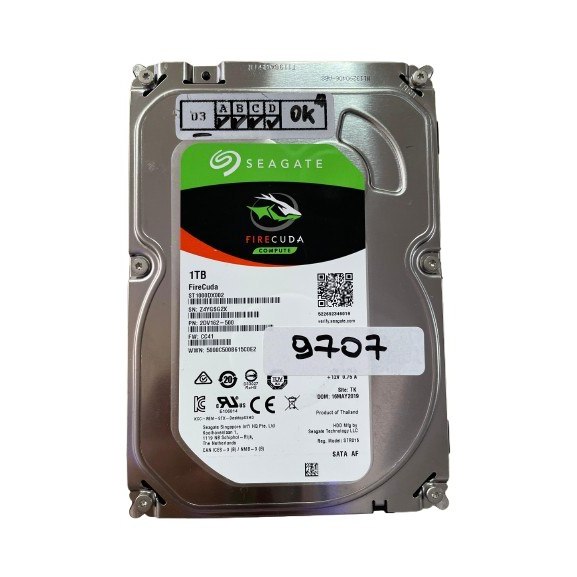 SSHD Desktop 1Tb Seagate Firecuda ST1000DX002 Seminovo