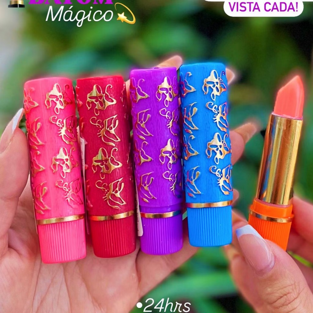 KIT Batom mágico cor hidratante de longa duração de 24 horas BELLAFEMME ...