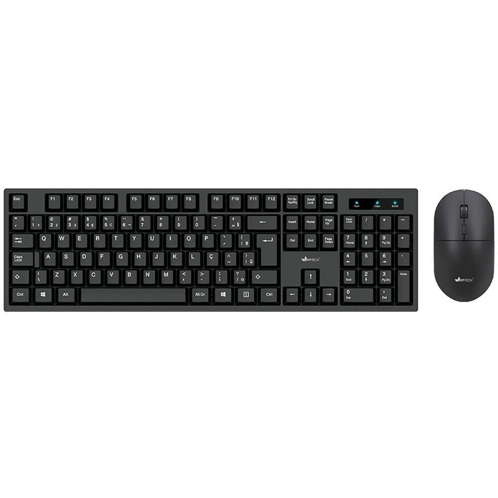 App-Tech Kit Teclado e Mouse KMW100 Sem Fio Wireless Padrão ABNT2 Preto ...