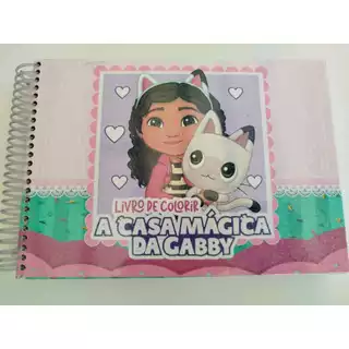 Caderno de Colorir A Casa Mágica da Gabby | 50 Folhas 180g Capa Dura Brilhante em Oferta na Shopee