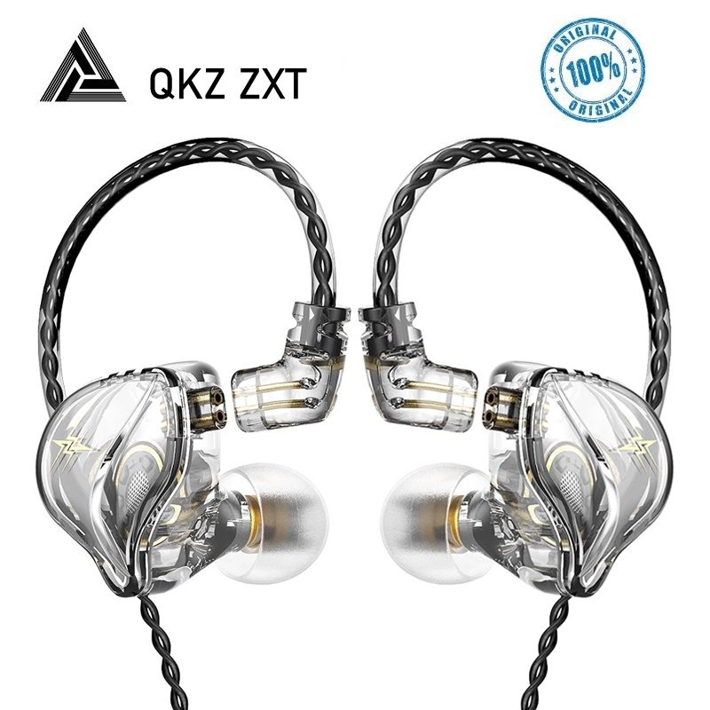 Fone Intra-Auricular QKZ ZXT com Cabo Destacável, Controle no Fio