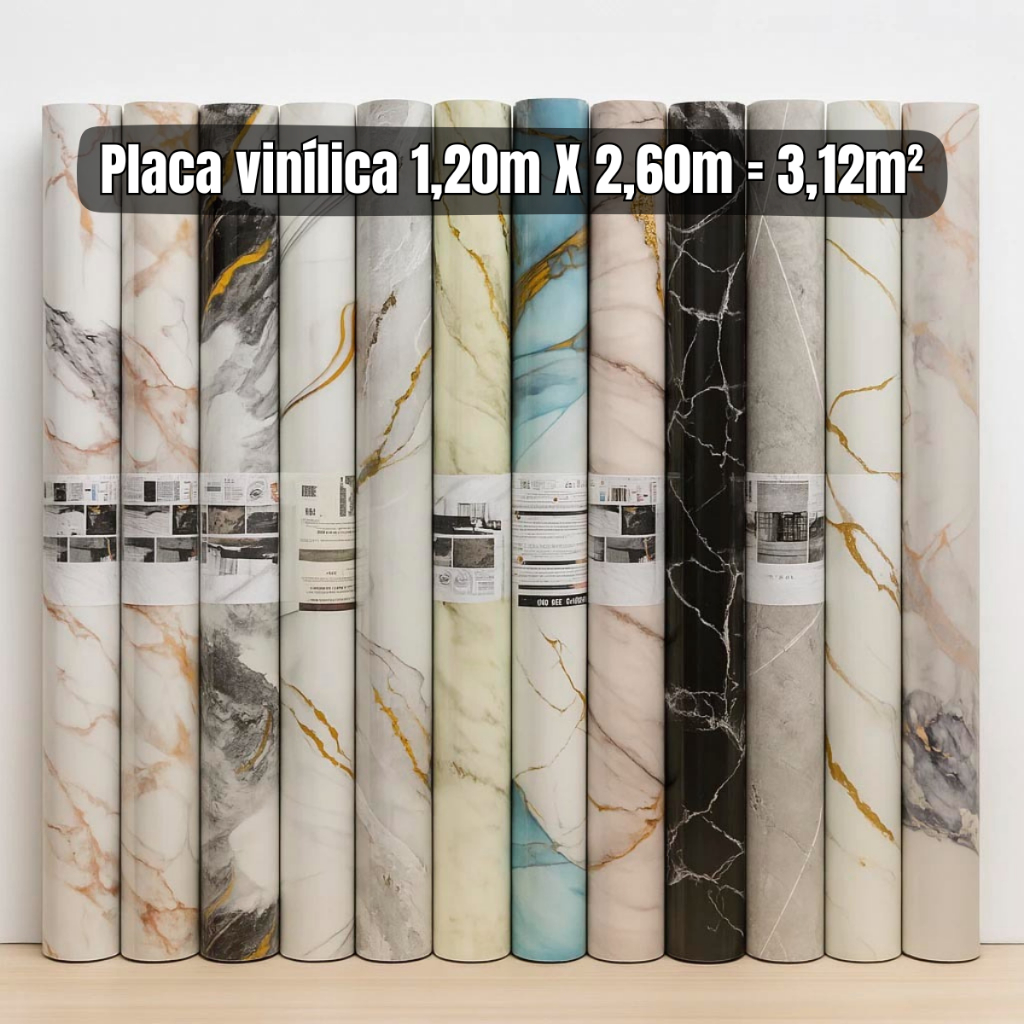Placa Adesiva 120cm X 260cm Mármore Parede Vinilica Lavável Impermeável Box Banheiro Rolo Adesivo