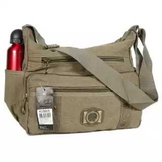 Bolsa Transversal Ombro Tiracolo em Lona Escolar Trabalho Casual Masculina Feminina- KV8805/KV5517