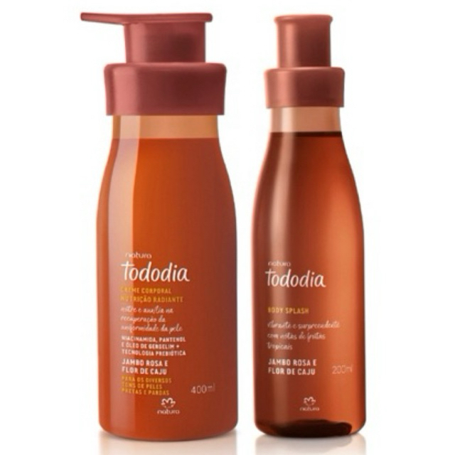 LINHA NATURA TODO DIA JAMBO ROSA E FLOR DE CAJU HIDRATANTE 400ML + BODY ...