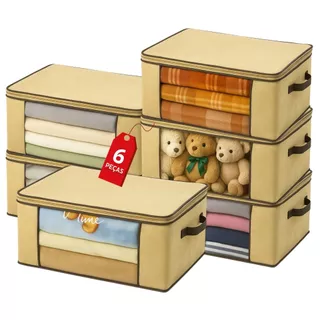 Kit 6 Organizadores Bolsas Multiuso 80L Grande para Roupas Edredom Cobertor em Oferta na Shopee