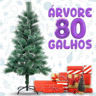 Árvore de Natal Americana Pinheiro Verde Pinheirinho 120cm 80 Galhos Verde
