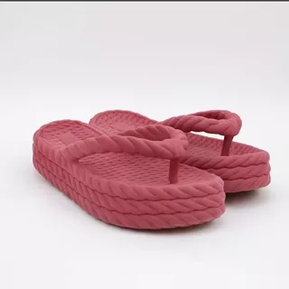 Chinelo De Dedo Nuvem Feminino Plataforma Trançado Estilo Leve Macia Antiderrapante