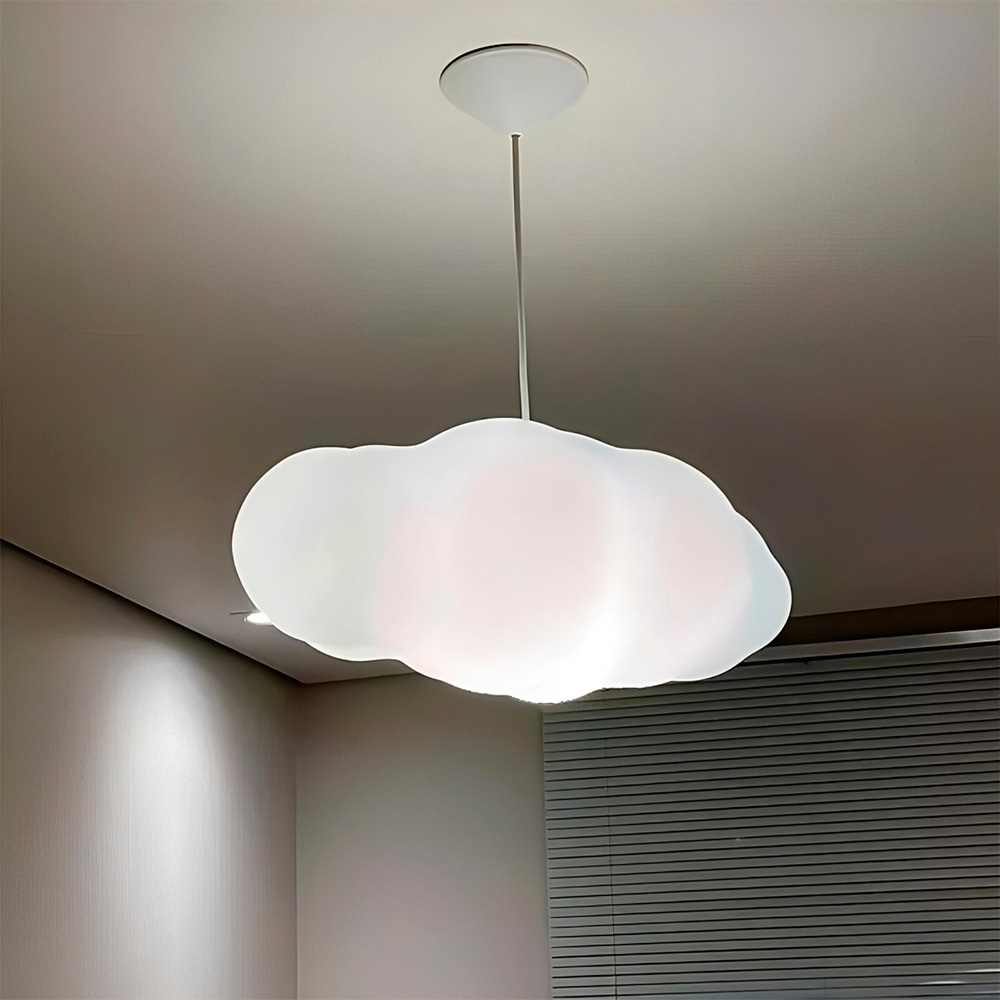 Luminária de Teto Nuvem ☁️ | Visual Algodão Pendente – Toque Mágico para Quartos de Bebê e Festas