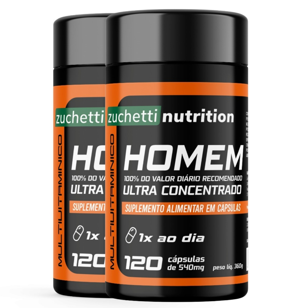 2 Potes Multivitaminico Para Homem 240 Capsulas Polivitaminico az homem ...