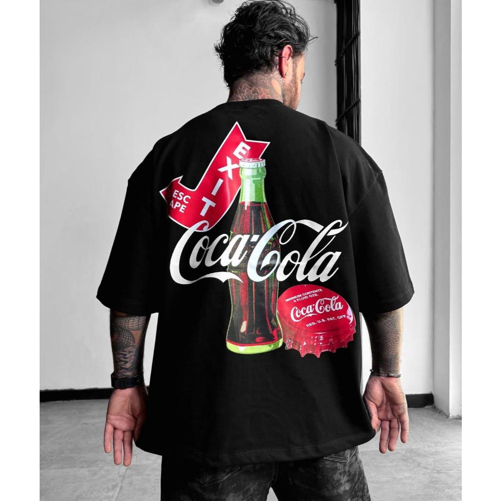 camiseta coca cola aftersoul oversized plus algodão streetwear