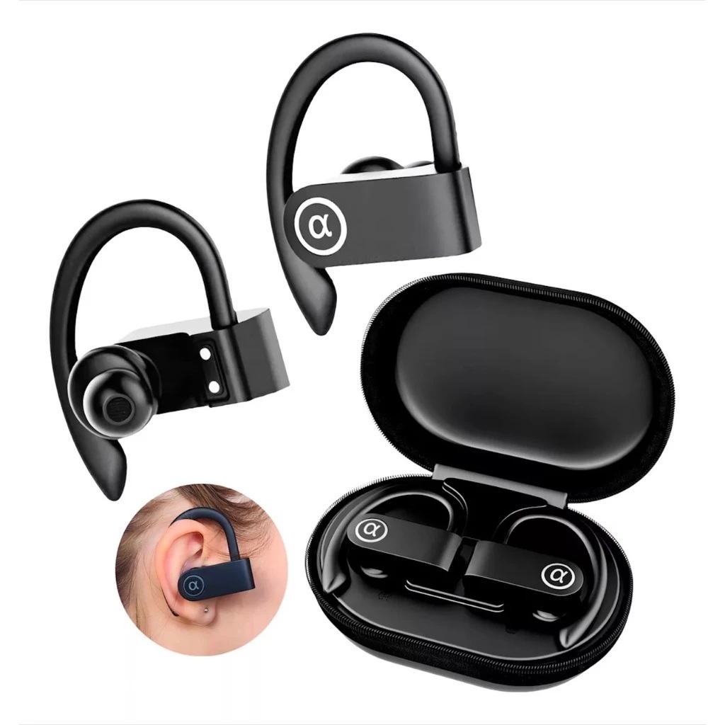 Fone De Ouvido Bluetooth 5.4 Não Cai da Orelha IPX5 Resistente à Agua ...