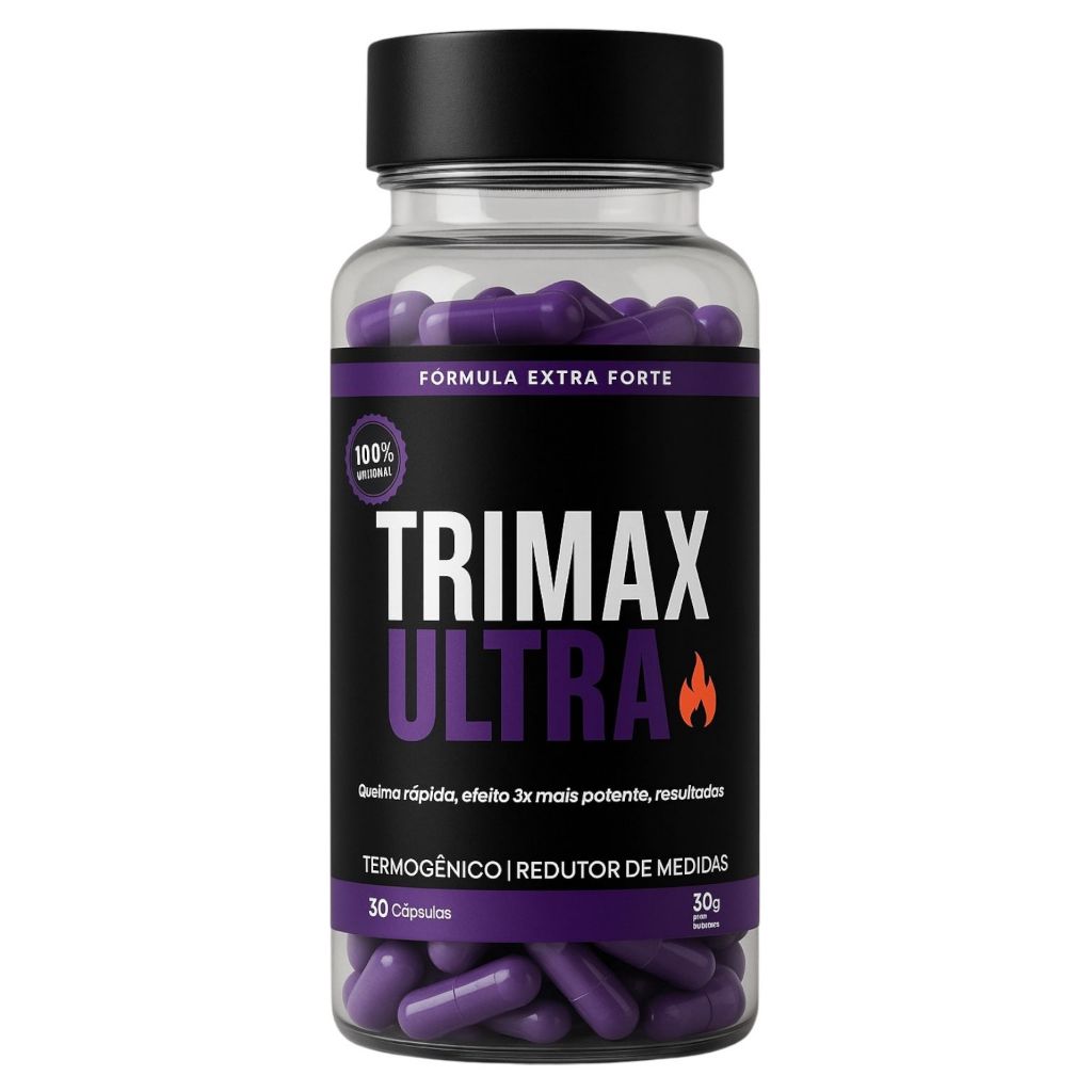 Trimax Ultra – 30 Cápsulas Termogênico com Cafeína, Chá Verde e
