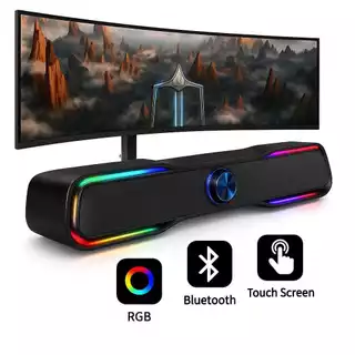 Caixa De Som Gamer Bluetooth Soudbar Touch Screen Rgb Para Tv Smart e Pc