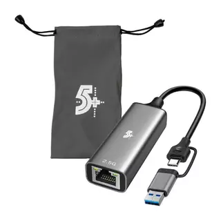 Adaptador Usb 3 P/ Lan 2500 Mbps Conectores Usb C e Usb A