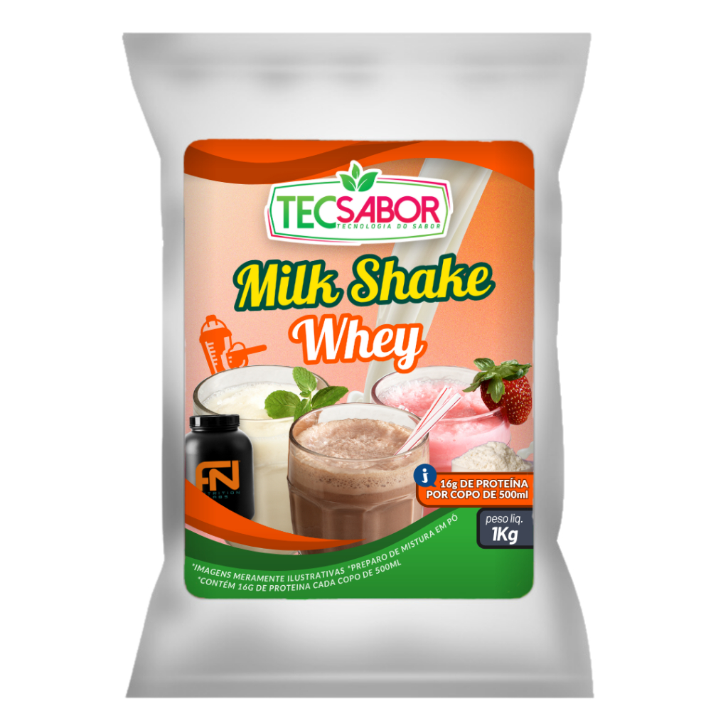Base Milk Shake com Whey Protein TecSabor 1kg | Shopee Brasil