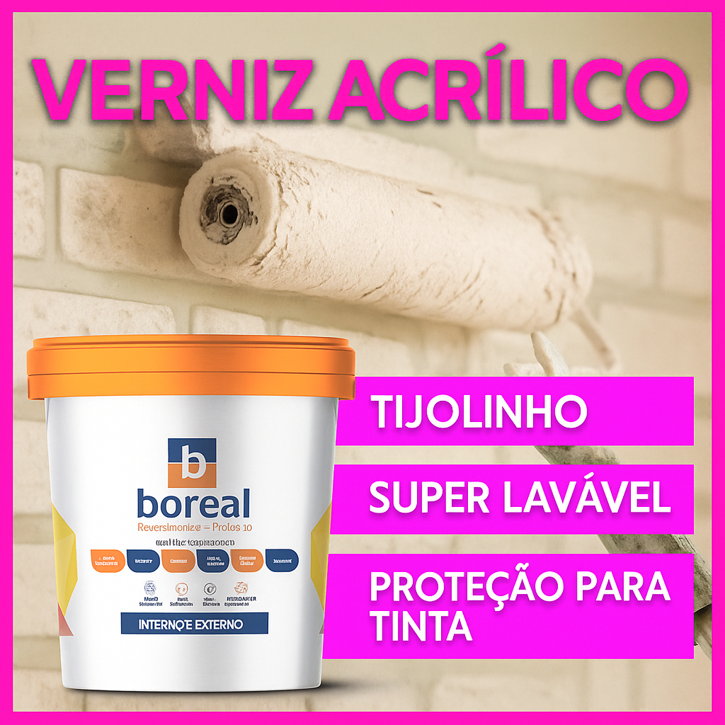 Verniz Acrílico base água Parede - Boreal - Escolha o Tamanho 900ml 2 ...