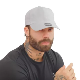 Boné Básico Resina tecido tactel leve Aba Curva Snapback Regulador plástico Cinza
