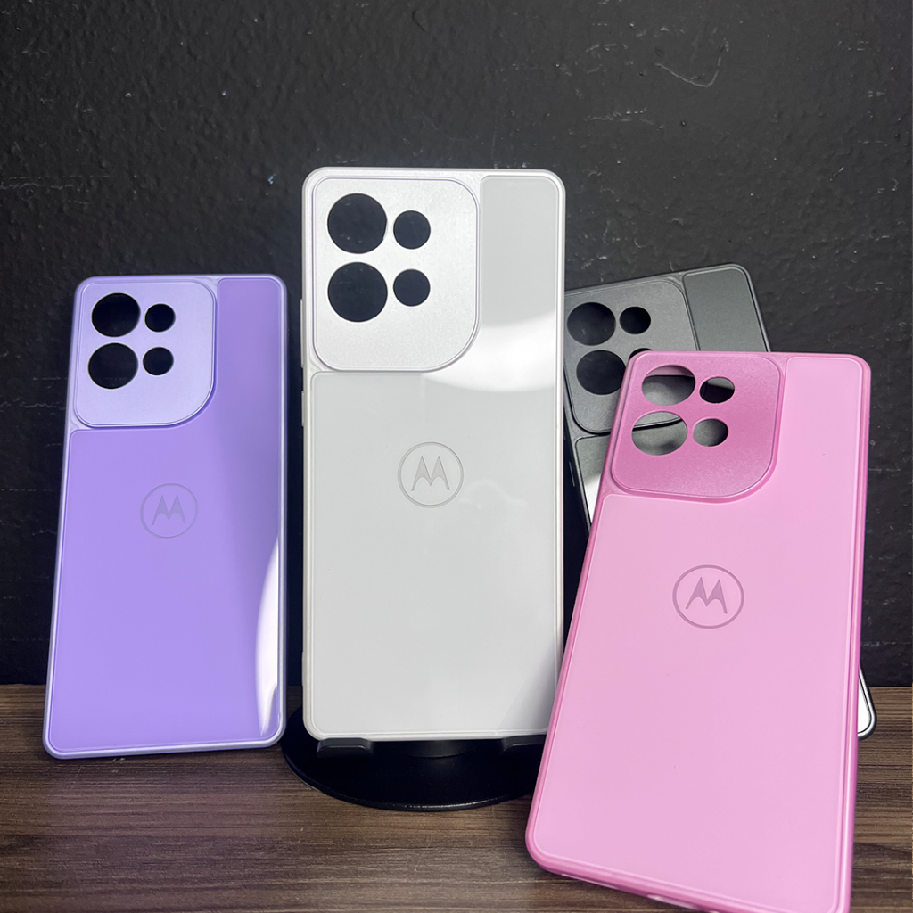Capa Capinha Moto Edge 50 Acrílica Aveludada com Proteção Total de Câmera Premium Para Celular Smartphone