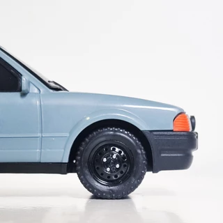Jogo de rodas modelo "ferro preta" p/ miniatura Escort Diverplas