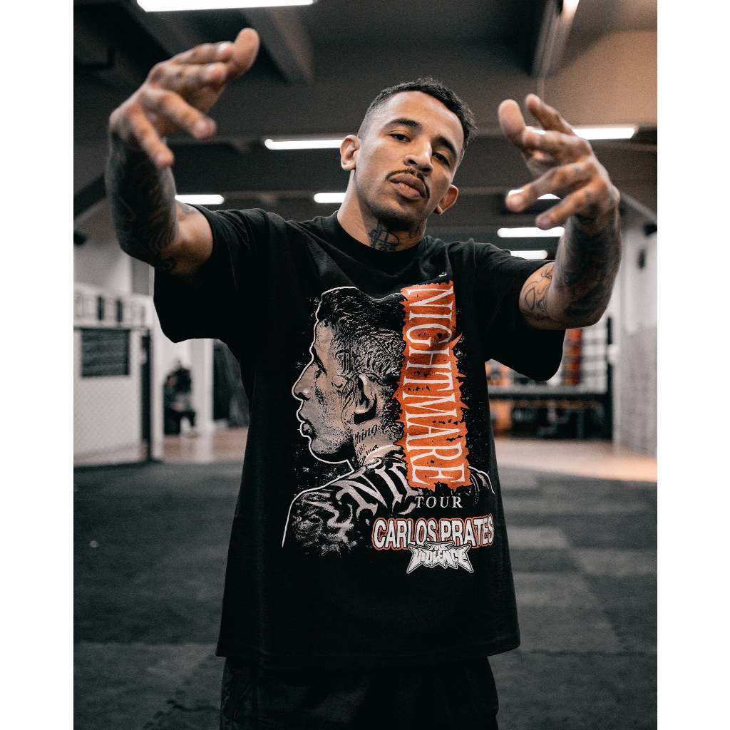 Camiseta Oversized Carlos Prates Estampa Nightmare Tour "Classic" Tee in Black