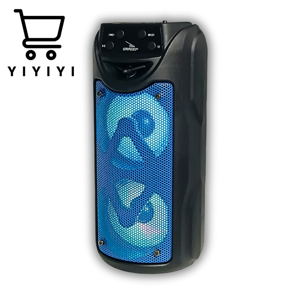 Caixa de som Bluetooth Portátil Led Rgb TWS Estéreo Multimídia com USB TF FM