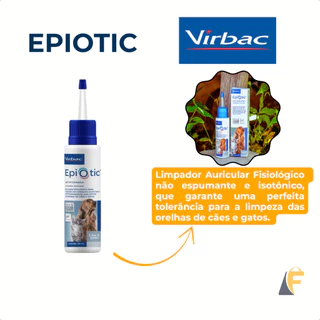 Epiotic Solução Otológica Higiene Cães E Gatos 100ml Virbac em Oferta na Shopee