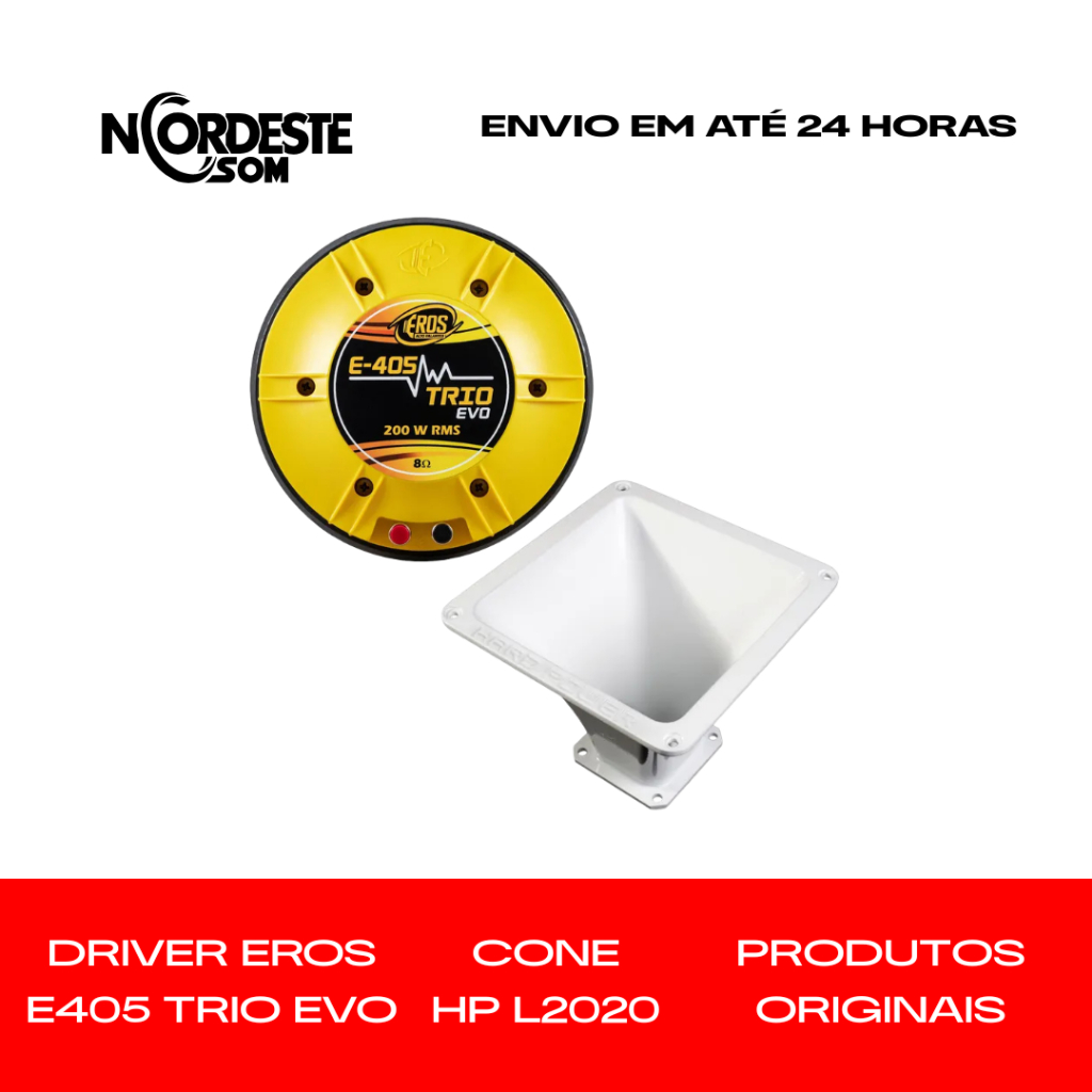 Driver Profissional Eros E 405 Trio Evo 200 Rms E405 Amarelo +