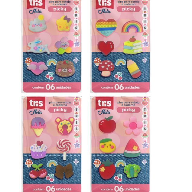 Pins/charms Picky Holic Charm 6 Pins | Shopee Brasil