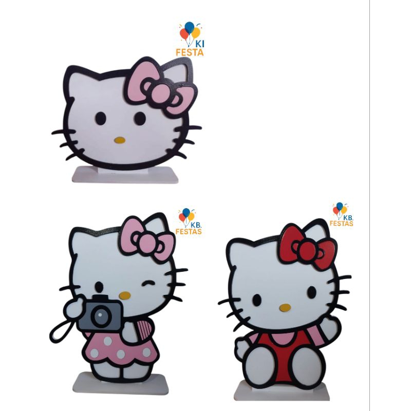 Kit 3 Displays de Mesa Hello Kitty 3D | Shopee Brasil