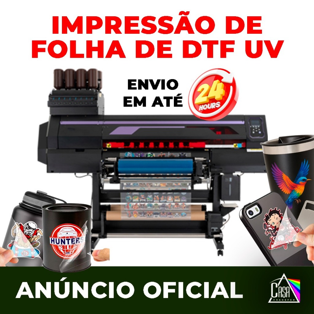 DTF UV Adesivo Personalizado Impressão - Envie sua Arte | Shopee Brasil