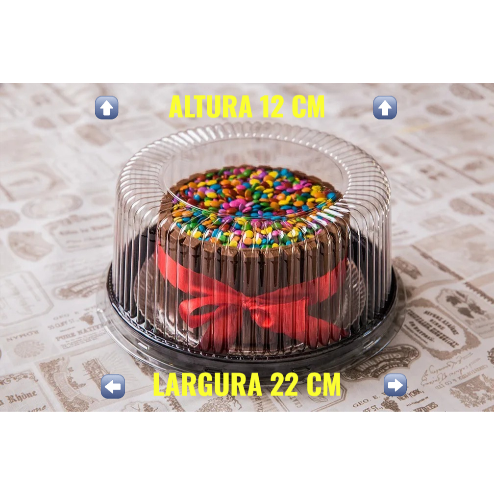 50 Embalagens para Bolo Torta boleira Caseiro (Ref. bolo G-50 prato ...