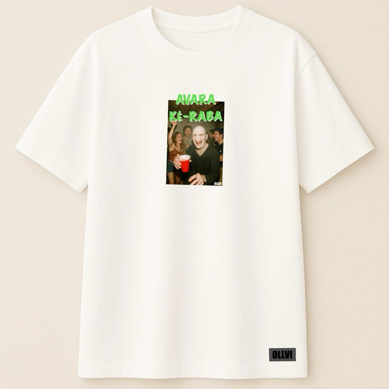 Camiseta Oversized 100%algodão 30.1 Avara Ké-Raba Meme Voldemort ...