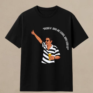 Camiseta Básica Zeca Pagodinho Unissex Deixa A Vida Me Levar Samba Blusa 100% Algodão Gola Redonda