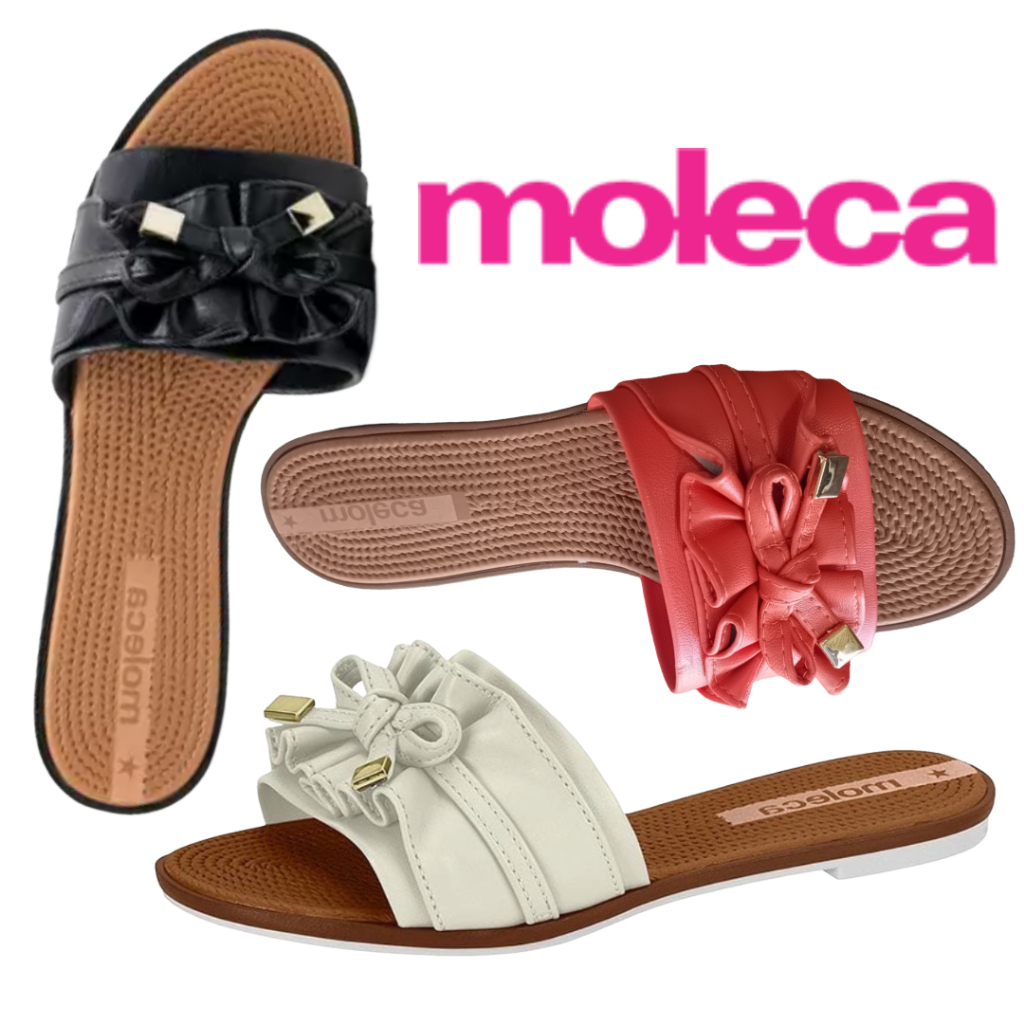 Rasteira Feminina MOLECA Ref 5297.446 | Shopee Brasil
