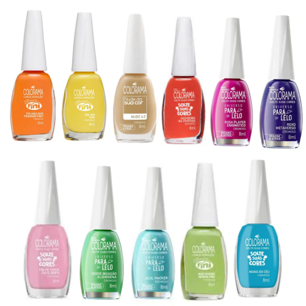 Kit 11 cores - Esmalte Colorama - 8 ml | Shopee Brasil