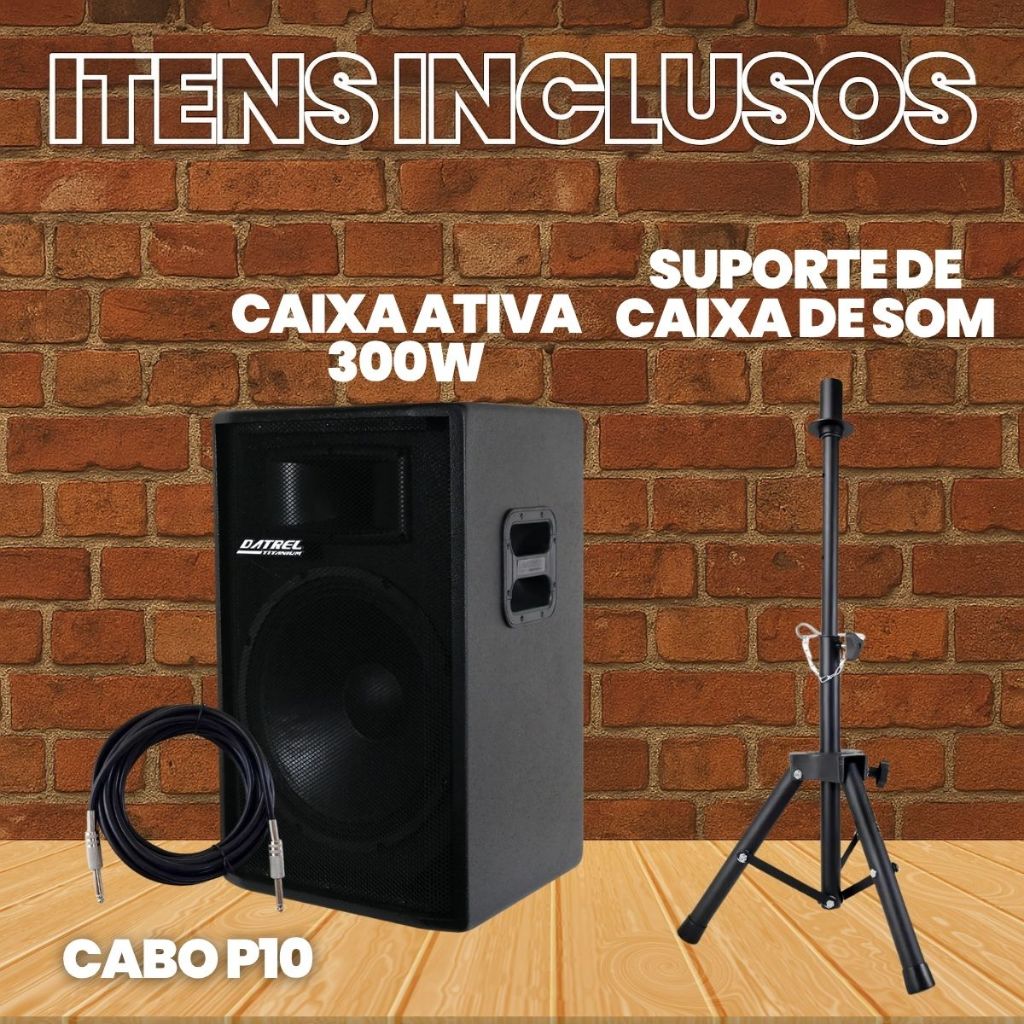 Caixa Som Datrel 300W Ativa 15 Driver Titanium Profissional